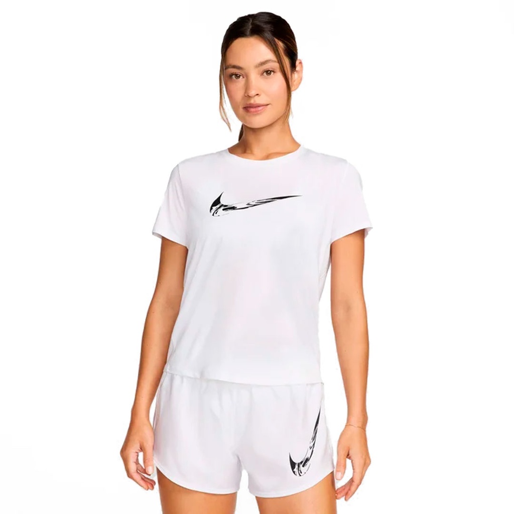 W NK ONE SWOOSH HBR DF SS TOP